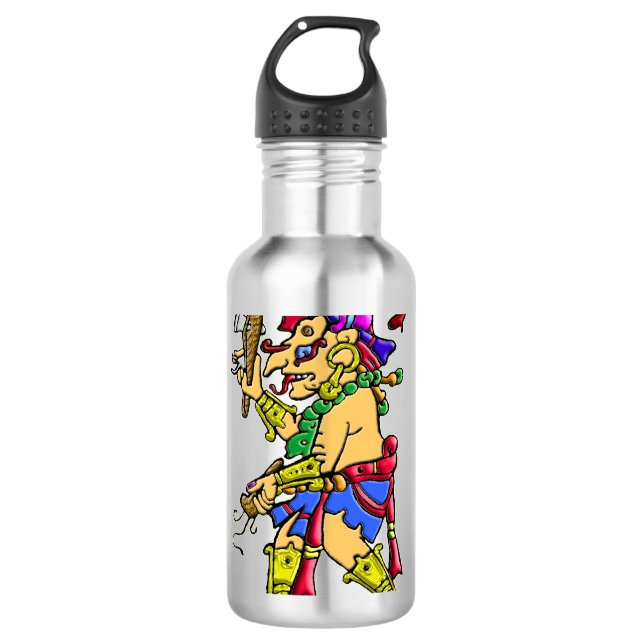Maya Regen Gott Chac Edelstahlflasche (Vorderseite)