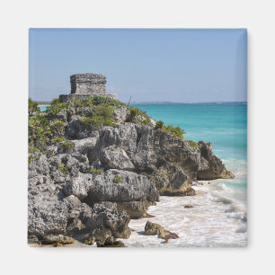 Maya Ruins in Tulum Mexiko Magnet
