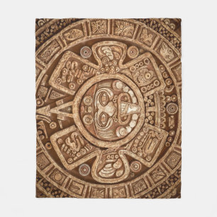 Maya-Stammes-Heide: Ornamente Textur Fleecedecke