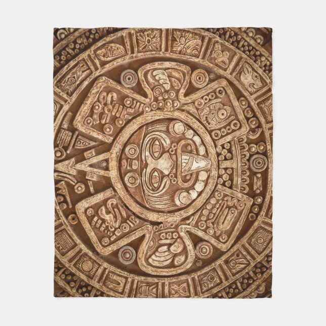 Maya-Stammes-Heide: Ornamente Textur Fleecedecke (Vorderseite)