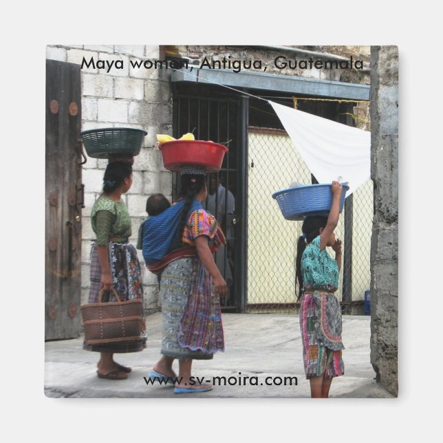 Maya women, Antigua, Guatemala Magnet (Vorne)