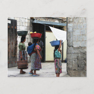 Maya women, Antigua, Guatemala Postkarte