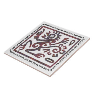 Mayaaffe-Symbol Fliese