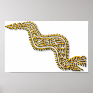 Mayac$schlange-gold Poster