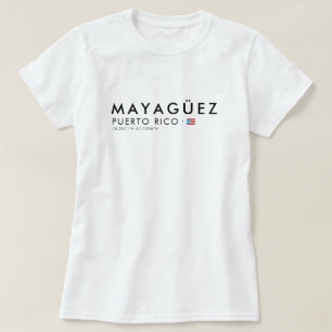 Mayaguez Puerto Rico T-Shirt Koordinaten T-Shirt