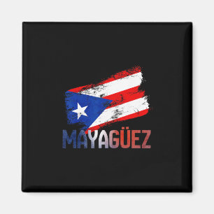Mayagüez Stadt Puerto Rico Flagge Vintage Roots Bo Magnet