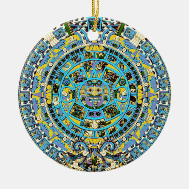 Mayakalender Keramikornament (Vorne)