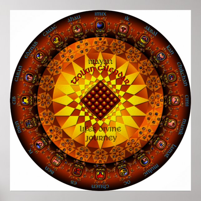 Mayakalender Tzolkin Poster (Vorne)