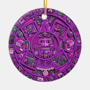 Mayakalender-Verzierung Keramik Ornament
