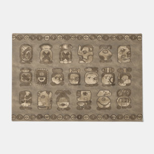 Mayakalendermonat Glyphs Fußmatte