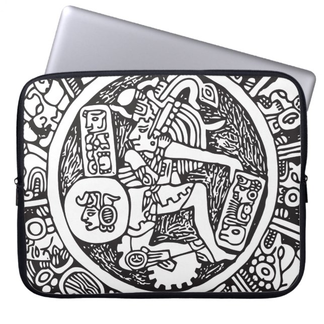 Mayakreis, mexikanische Hieroglyphe (Maya) Laptopschutzhülle (Vorderseite)