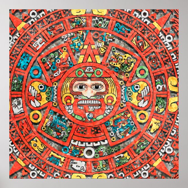 Mayan Calendar Art Poster (Vorne)