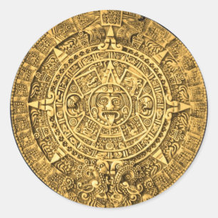 Mayan Calendar Runder Aufkleber