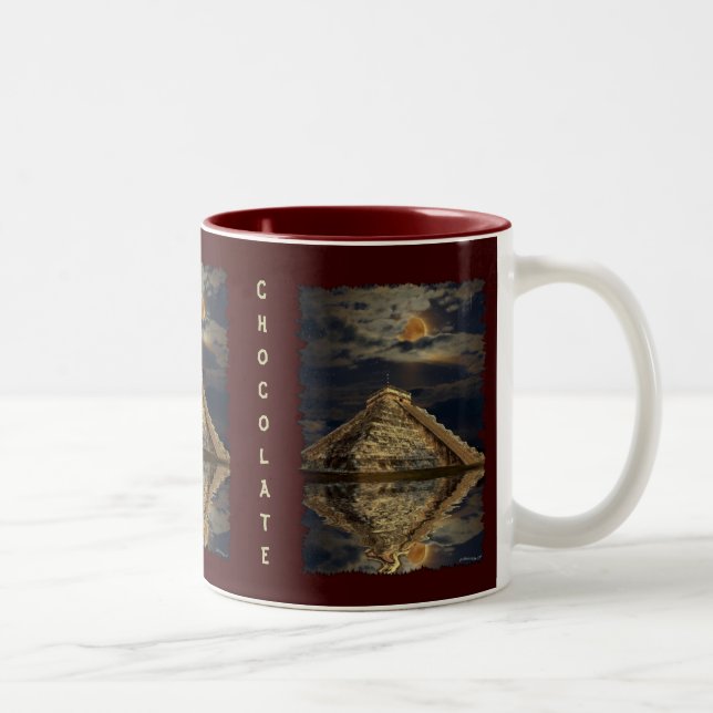 Mayan Chichen Itza Temple Hot Chocolate Tasse (Rechts)