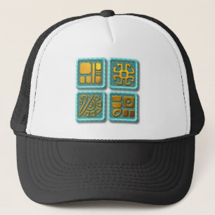Mayan Glyphs-türkis Truckerkappe