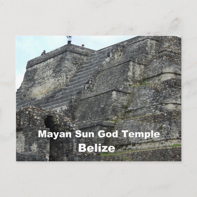 Mayan God Sun Temple, Belize Postkarte (Vorderseite)