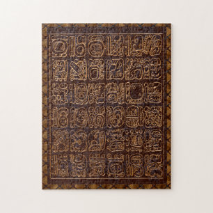 Mayan Hieroglyphics Panel Folk Art Puzzle