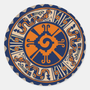Mayan Hunab Ku Runder Aufkleber