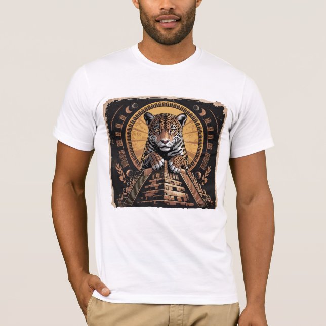 Mayan Jaguar Guardian T - Shirt | Aztec Mythology (Vorderseite)