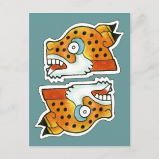 Mayan Jaguar Symbol Postkarte