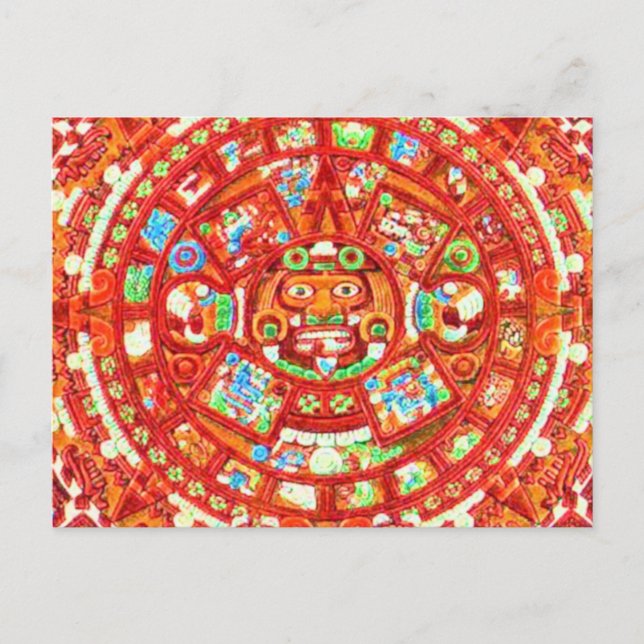 Mayan Kalender 2012 Design Postkarte (Vorderseite)