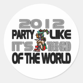 Mayan New Years 2012 Runder Aufkleber
