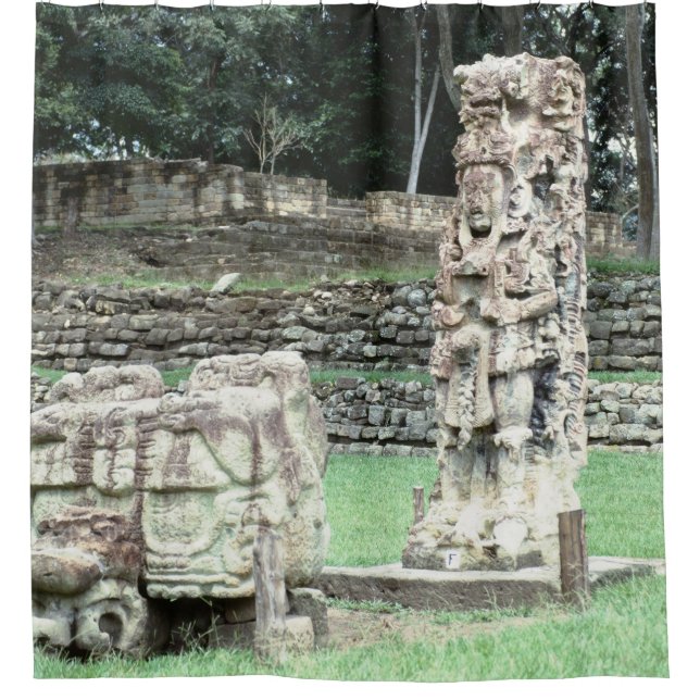 Mayan Ruins Copan Honduras Classy Badezimmer Duschvorhang (Vorderseite)
