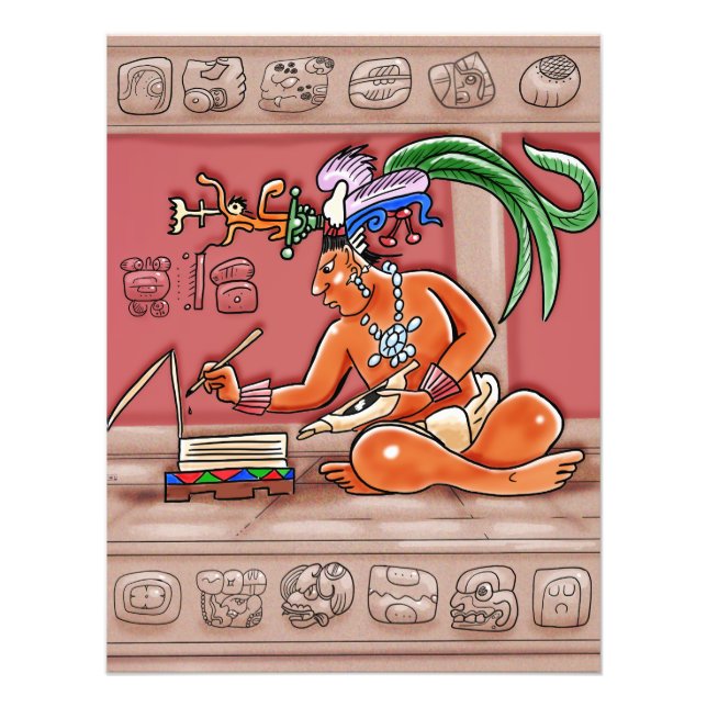 Mayan Scribe Fotodruck (Vorne)