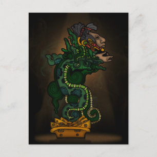 Mayan Serpent God Postkarte