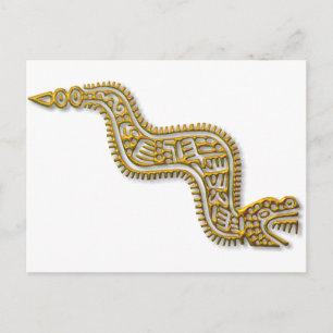 Mayan Serpent-gold Postkarte