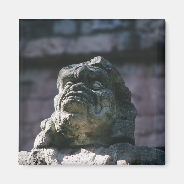 Mayan Stone Carved Statue Block Copan Honduras Magnet (Vorne)