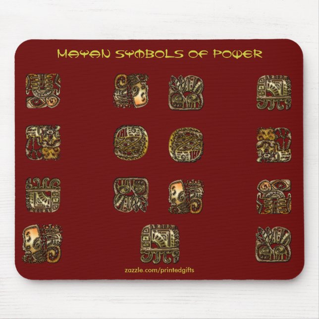 MAYAN-Symbole für Power Mousepad (Vorne)