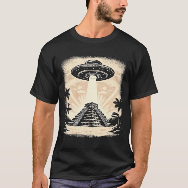 Mayan UFO Encounter T-Shirt (Vorderseite)