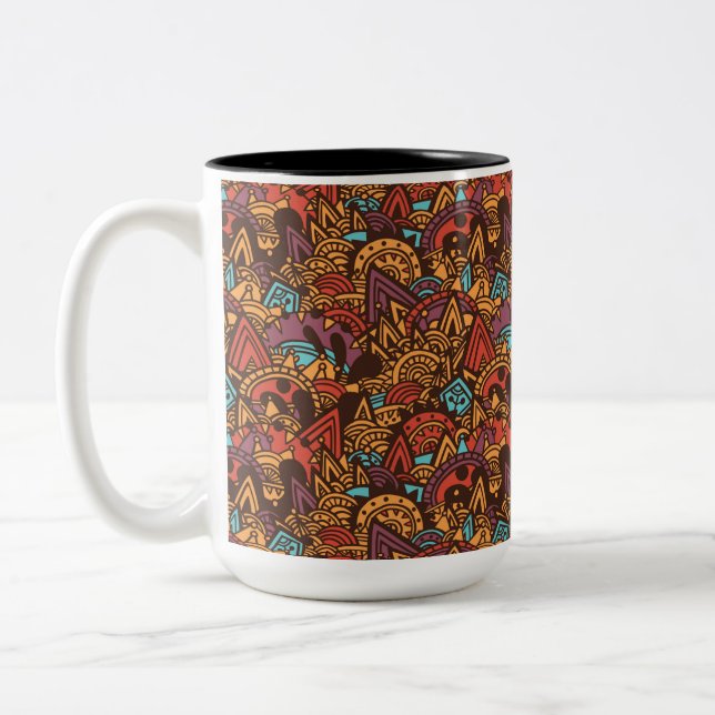 Mayaphantasie Zweifarbige Tasse (Links)