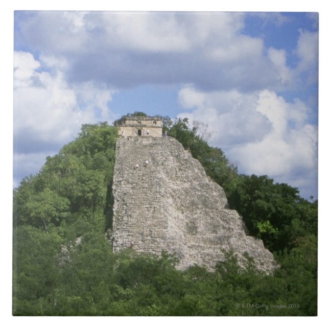 Mayaruinen von Coba, Yucatan-Halbinsel, Mexiko Fliese (Vorderseite)