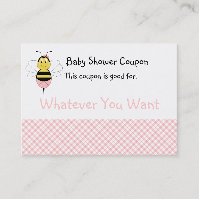 MayBee Bumble Bee Baby Shower Coupon (Vorderseite)