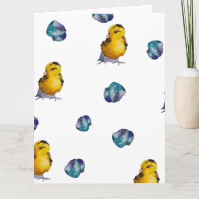 Maybelline Hatched Cloth Easter Napkins Karte (Vorderseite)