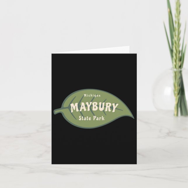 Maybury Staat Park Michigan Herbstlaubs Karte (Vorderseite)