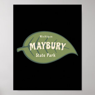 Maybury Staat Park Michigan Herbstlaubs Poster