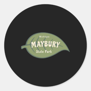 Maybury Staat Park Michigan Herbstlaubs Runder Aufkleber