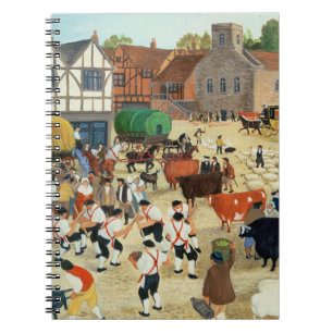 Mayfair Viehmarkt des 18. Jahrhunderts Notizblock