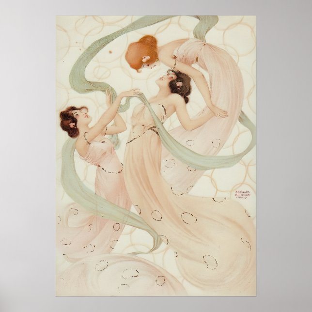 Mayflies I von Raphael Kirchner Poster (Vorne)