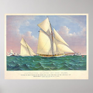 Mayflower Beats Galatea 1886 Poster