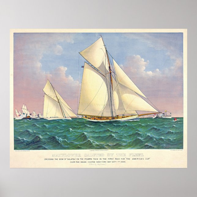 Mayflower Beats Galatea 1886 Poster (Vorne)