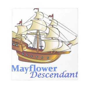 Mayflower Descendant Segelschiff Notizblock