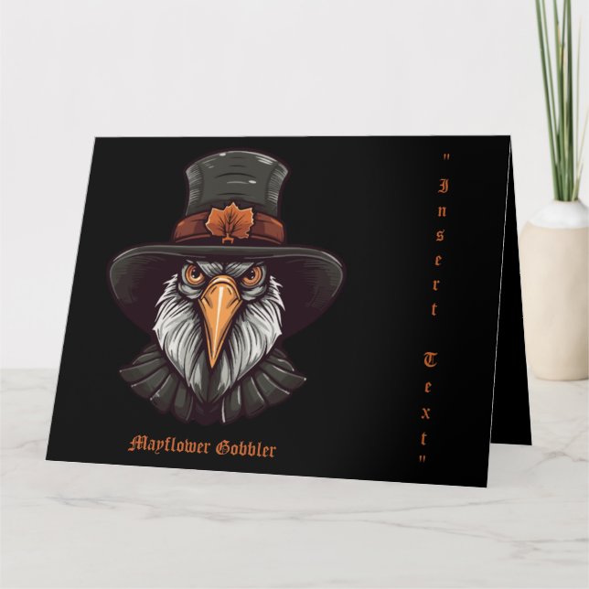 Mayflower Gobbler Karte (Vorderseite)