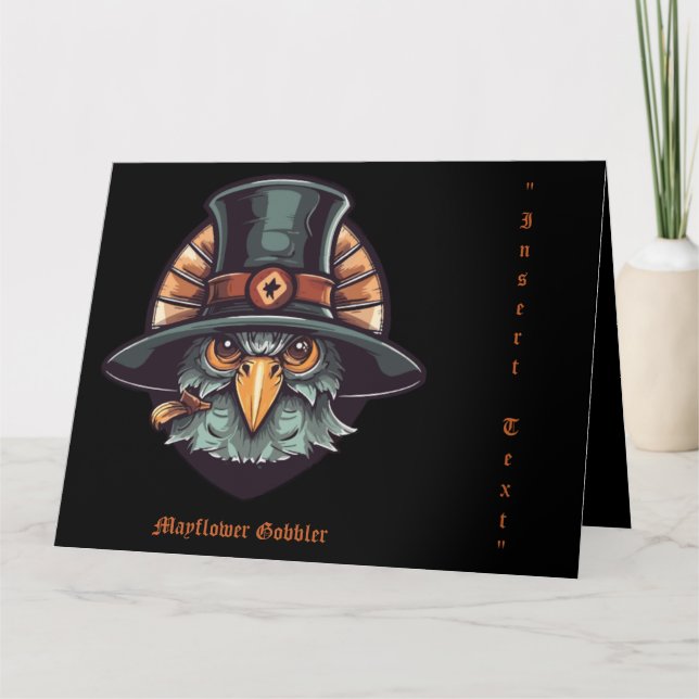 Mayflower Gobbler Karte (Vorderseite)