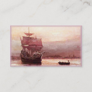 Mayflower in den Hudson Harbor Business Cards Visitenkarte