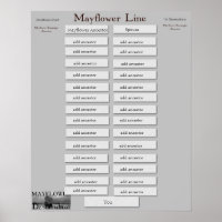 Mayflower Line- 16 Generationen - Einfacherer Schr