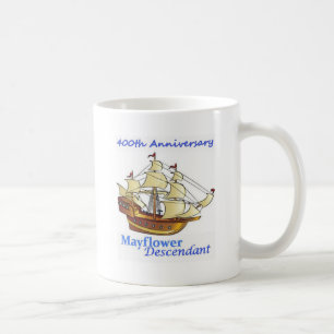 Mayflower Nachkomme-Segelschiff-Jahrestag Kaffeetasse